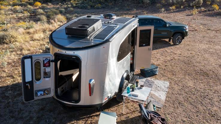 Airstream trailer solar panel solution